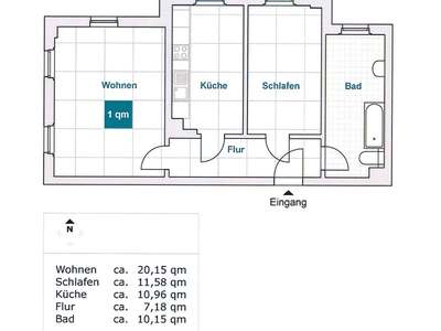 Geräumig und saniert - Ihre neue 2 Raum-Wohnung in Möckern!