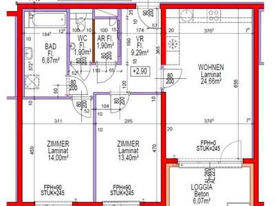 3 Zimmer · 78.09 m² · Top 13 · Fabriksgasse 13