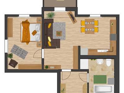 2-Zimmer-Wohnung, Pirna-Copitz · 2. Obergeschoss, rechts · frei ab 01.11.2026