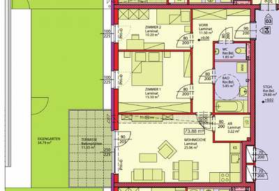 Top 1/4 Geförderte Wohnung | 34 m² Garten. · Kemmelbach
