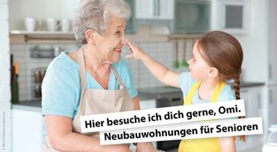 Barrierearm: Seniorenwohnung für eine Person mit 2 Zimmern ab 60 Jahre!