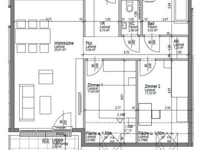 3 Zimmer · 76.06 m² · Wasserweg 2