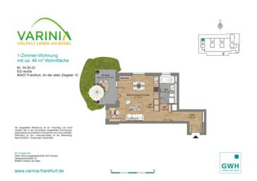 Neubau-Zweitbezug! Großzügige 1-Zimmer-Wohnung mit Terrasse und Garten! · frei ab 01.11.2026