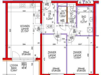 3 Zimmer · 78.11 m² · Top 12 · Fabriksgasse 13