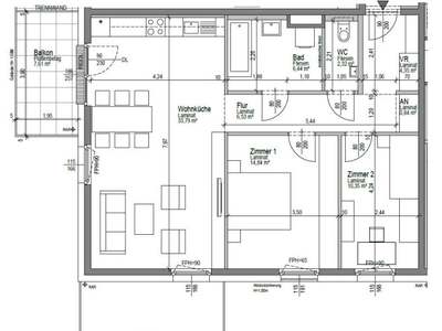 3 Zimmer · 79.46 m² · Wasserweg 2