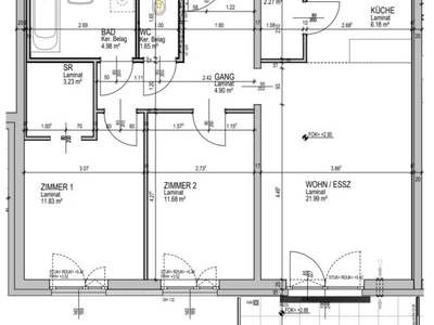 3 Zimmer · 72.77 m² · Am Wiesengrund 23 - Wohnungen