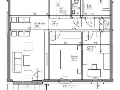3 Zimmer · 76.08 m² · Wasserweg 2