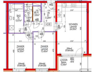 3 Zimmer · 78.56 m² · Top 11 · Fabriksgasse 13