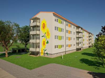 Barrierearme 1-Raumwohnung mit ebenerdiger Dusche, Fußbodenheizung und Balkon · WK 3