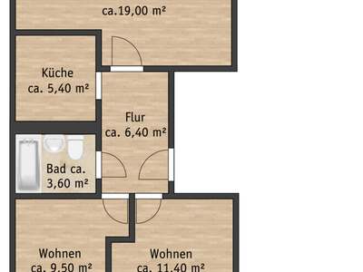 3-Zimmer-Wohnung, Pirna-Sonnenstein · 5. Obergeschoss, 20. links