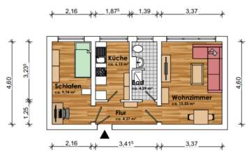 2-Raum-Wohnung in ruhiger Stadtrandlage im Luftkurort Krakow am See · frei ab 01.11.2026
