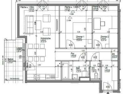 3 Zimmer · 78.97 m² · Wasserweg 2