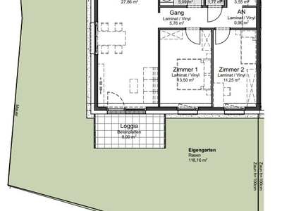 3 Zimmer · 77.74 m² · Berggasse 4 + 4a