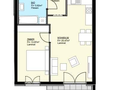 2 Zimmer · 53.56 m² · Top 5 · Rosenweg 6