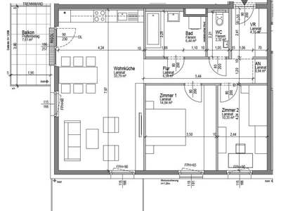 3 Zimmer · 79.46 m² · Wasserweg 2