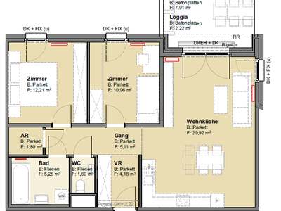 3-Zimmer-Wohnung · Csokorgasse | Stiege 1 / Top 10