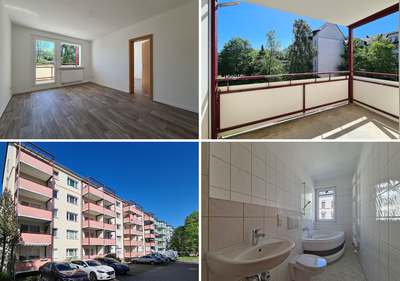 Renovierte 2 Zimmerwohnung mit großem Balkon & Eckbadewanne
