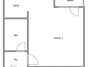 Attraktiv! Günstig geschnittene 1-Zimmer-Wohnung