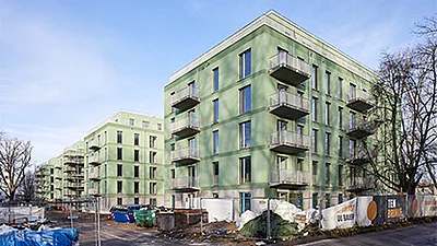 Huronseestraße 28-34 · 40 bis 108 m² · Fertigstellung Sommer 2026 · Warmmiete ab 420 Euro