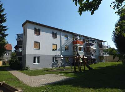 Gut aufgeteilte 3-Zimmer-Wohnung im Erdgeschoss mit Terrasse · gefördert