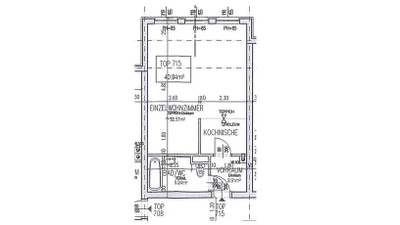 1-Zimmer-Wohnung, Top 715