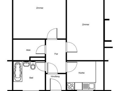Perfekt für uns: interessante 2-Zimmer-Wohnung