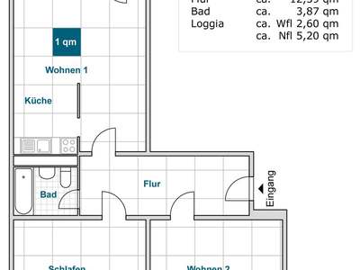 Nette Nachbarn gesucht: weitläufige 3-Zimmer-Wohnung