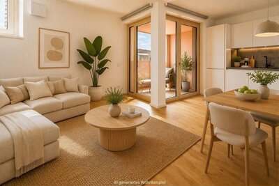 LIST-PELIKAN | ERSTBEZUG | hochwertige 2-Zimmer-Wohnung mit Loggia und Einbauküche