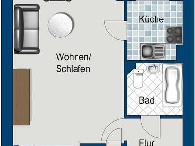 Wunderschöne 1-Zimmerwohnung in Kreuzberg mit tollen Blick über Berlin
