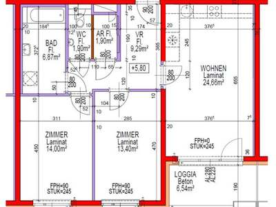 3 Zimmer · 78.56 m² · Top 21 · Fabriksgasse 13