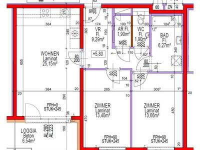 3 Zimmer · 78.11 m² · Top 22 · Fabriksgasse 13