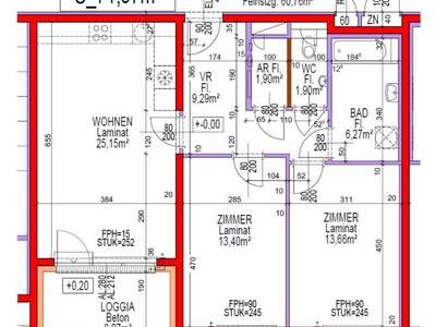 3 Zimmer · 77.64 m² · Top 1 · Fabriksgasse 13