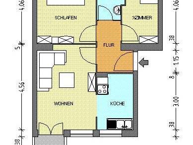 Helle 2,5-Zimmer-Wohnung mit Loggia