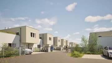 ERSTBEZUG: modernes Eckreihenhaus mit großen Garten