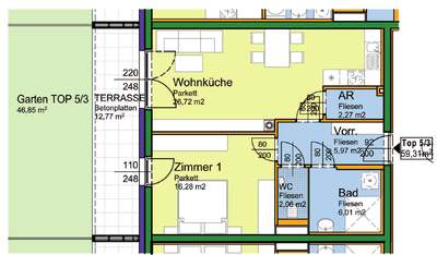 geförderte Gartenwohnung | inkl. 2 Stellplätze · Wieselburg