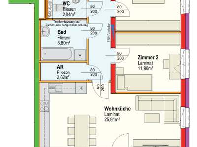 Erstbezug in Ternitz. Top B7 geförderte 3 Zimmer Wohnung | Miete mit Kaufoption | Balkon.