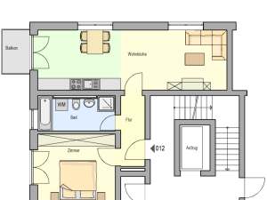 Schöne 2-Zimmer-Wohnung für Berufstätige