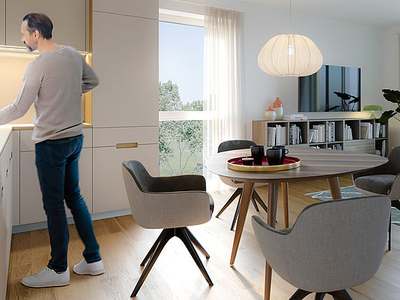 2-Zimmer-Wohnung · Am Rain 5 · Stiege 1 • Stock 1 • Top 5
