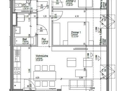 3 Zimmer · 79.40 m² · Wasserweg 2