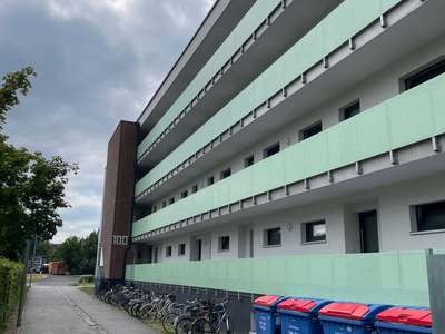 Großzügiges 1-Zimmer-Apartment mit Balkon, Dusche und EBK im 1. Obergeschoss in 96050 Bamberg · frei ab 01.11.2026