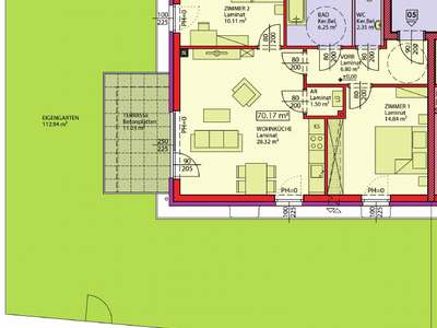Kemmelbach | Geförderte Gartenwohnung in Miete mit Kaufoption | Top 1/5 | ca. 113 m² Garten
