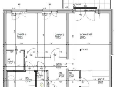 3 Zimmer · 74.43 m² · Am Wiesengrund 23 - Wohnungen
