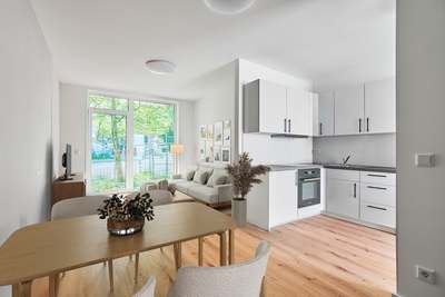 Seniorenwohnung mit Ausblick.
