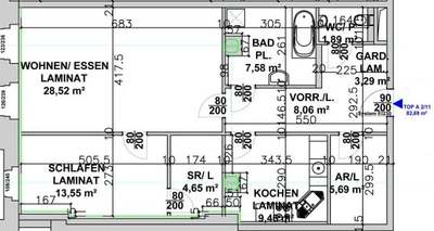 2 Zimmer · 82.69 m² · Top A2/11 · Spinnerei