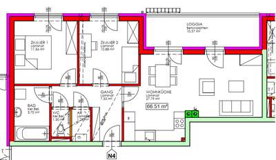 Geförderte 3-Zimmer Mietwohnung mit Kaufoption | ca. 66 m² | Obergeschoss | Loggia · Türnitz