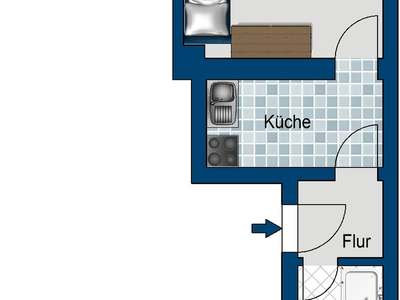 Lindenau-Sanierte 1 Zimmer Wohnung im Parterre