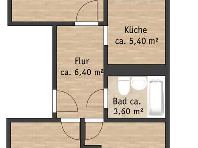 3-Zimmer-Wohnung, Pirna-Sonnenstein · 3. Obergeschoss, 15. rechts