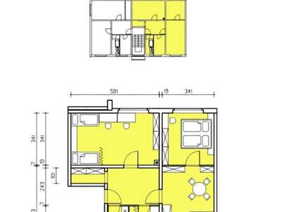Wohnung ist für einen 3 Personenhaushalt geeignet! Küche und Bad mit Fenster