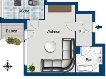 Perfekte Singlewohnung