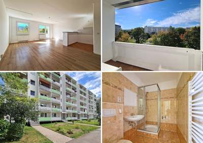 2 Warmmieten frei*: Renovierte Balkonwohnung mit Aufzug, Duschbad & großem WZ